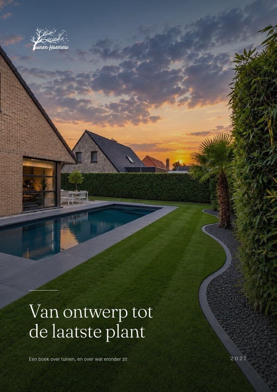 De omslag van het inspiratieboek van Tuinen Haemers