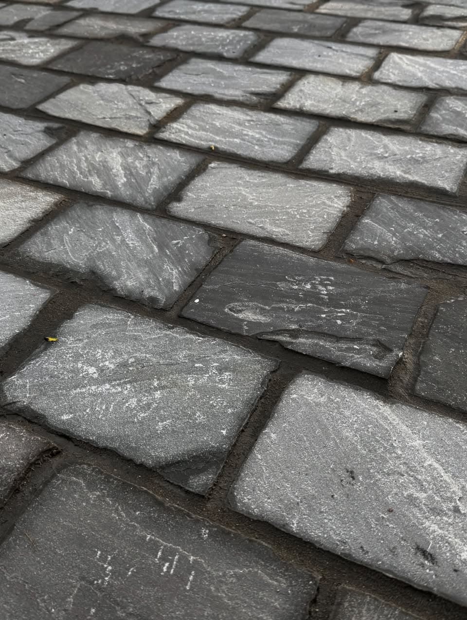 Detail van pas gelegde kasseien